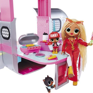 اسباب بازی ماشین 4 در 1 LOL Surprise سری OMG مدل Glamper Fashion Camper _اسباب بازی عروسک دخترانه